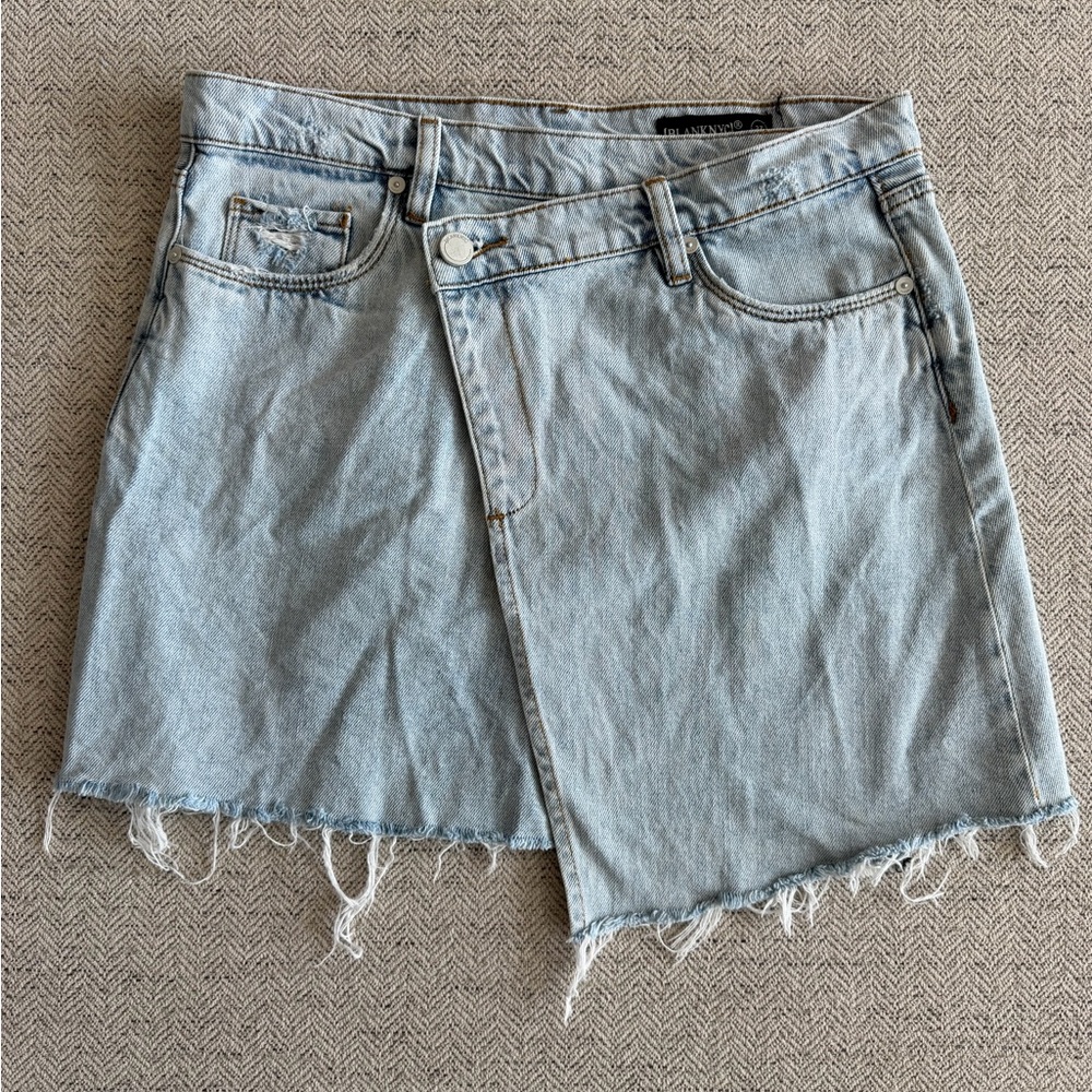 Blank NYC Light Blue Denim Skirt